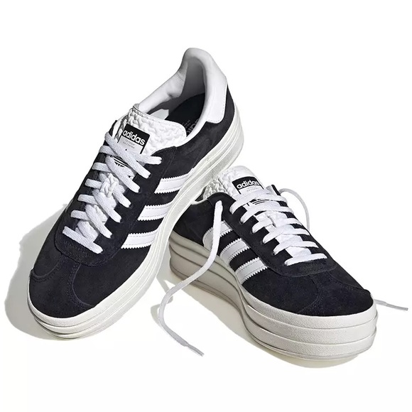 Adidas Gazelle Bold black platform women sneakers size 8 1/2 - Picture 2 of 12